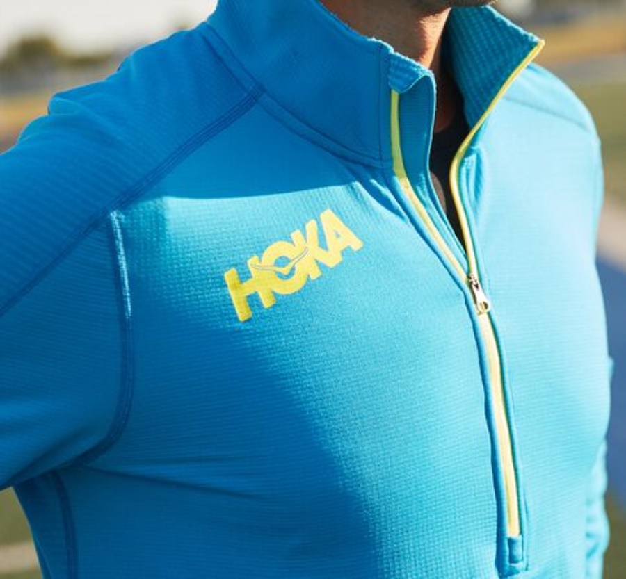 1 2 Zip Midlayer Hoka Diva Blue