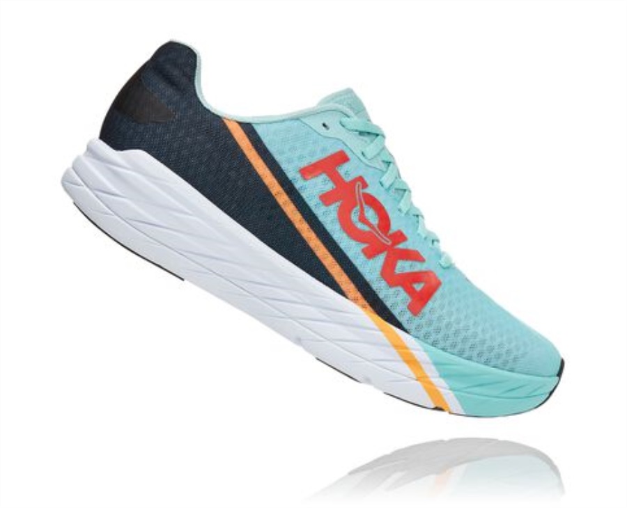 Hoka Rocket X Eggshell Blue Black