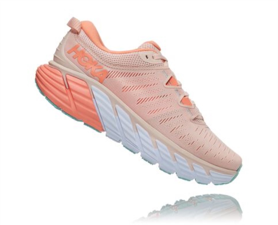 Hoka Gaviota 3 Silver Peony Cantaloupe