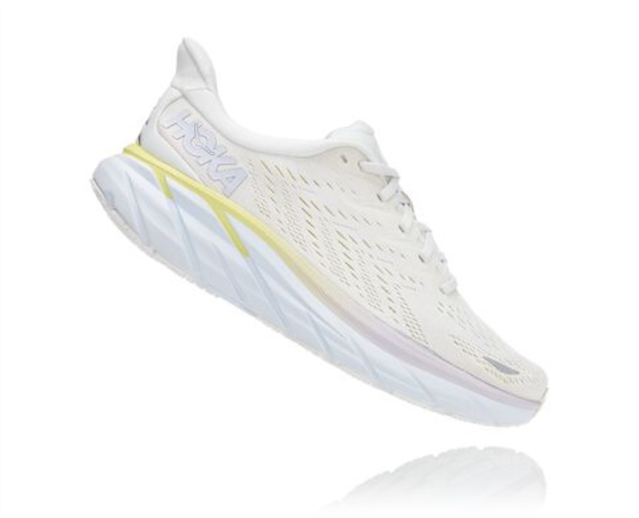 Hoka Clifton 8 Blanc De Blanc Bright White
