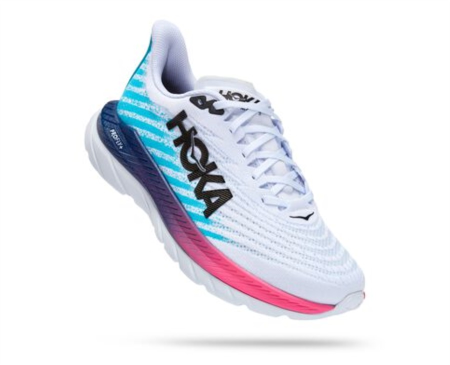 Mach 5 Hoka White Scuba Blue