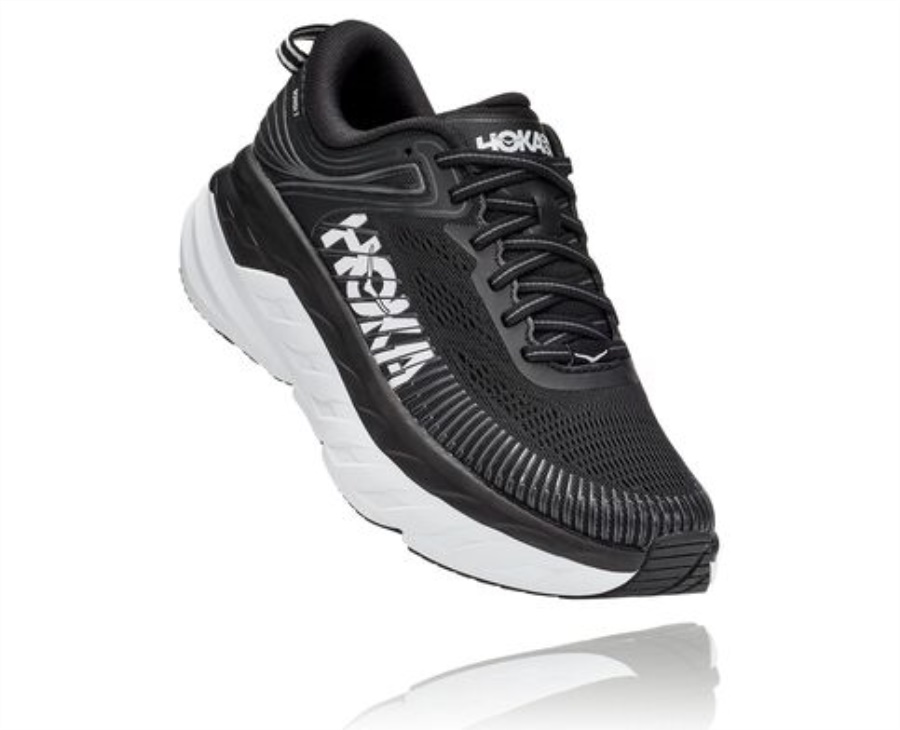 Hoka Bondi 7 Black White