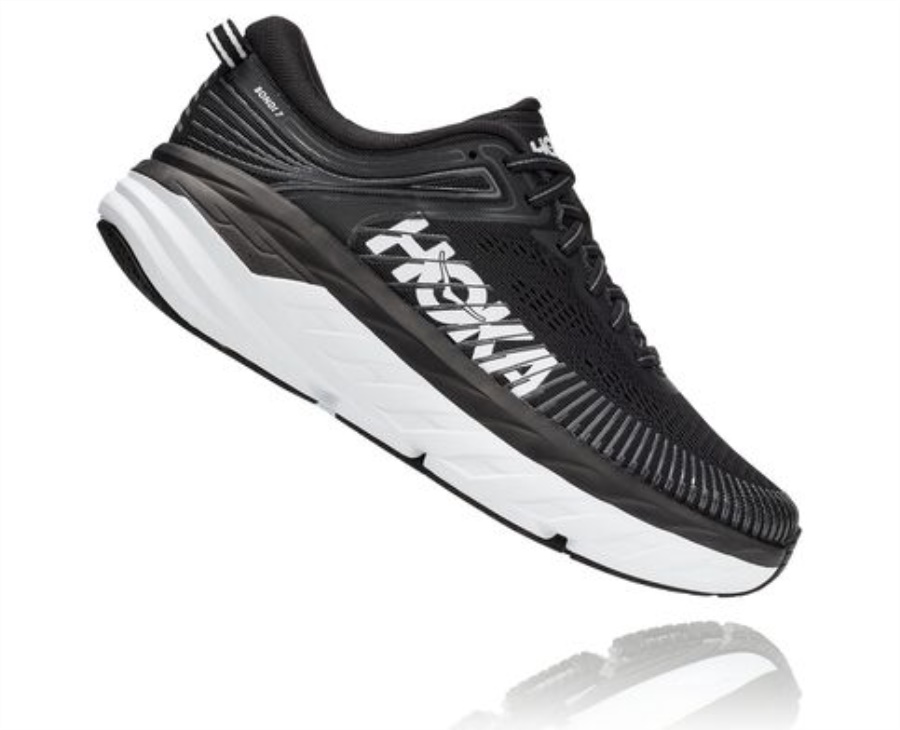Hoka Bondi 7 Black White