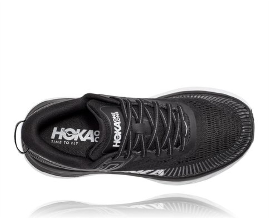 Hoka Bondi 7 Black White