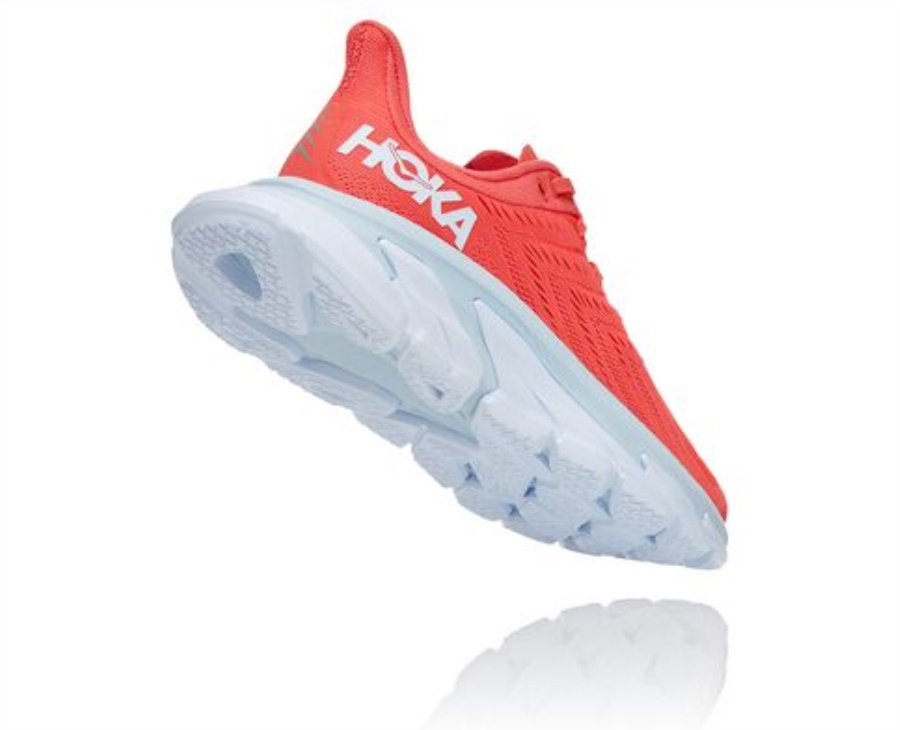 Clifton Edge Hoka Hot Coral White