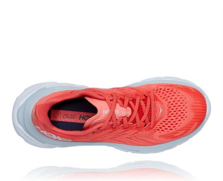 Clifton Edge Hoka Hot Coral White