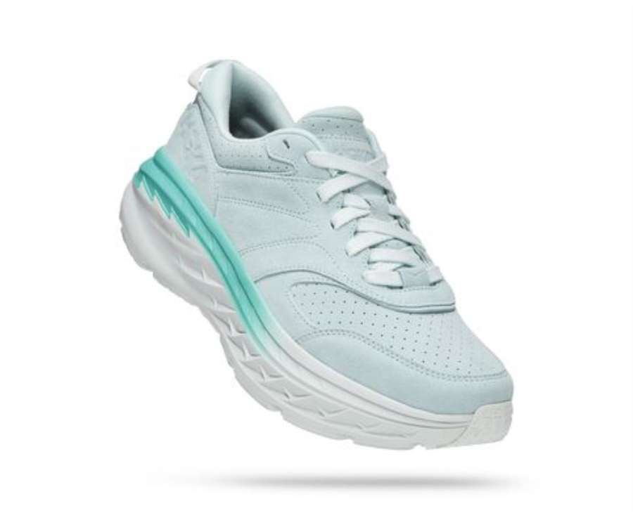 Hoka Bondi L Suede Blue Glass Atlantis