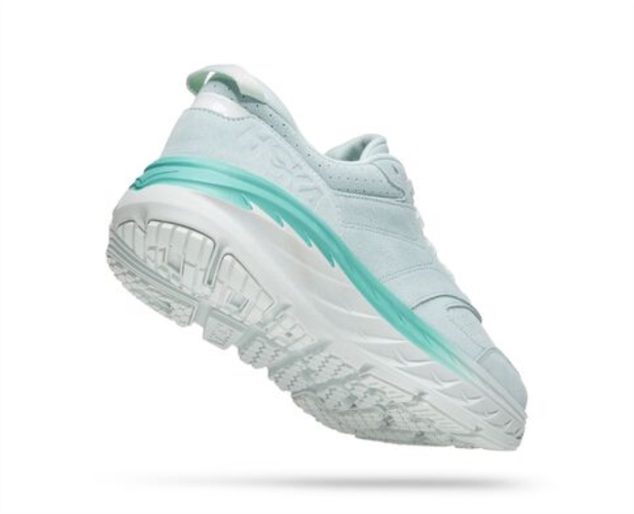 Hoka Bondi L Suede Blue Glass Atlantis