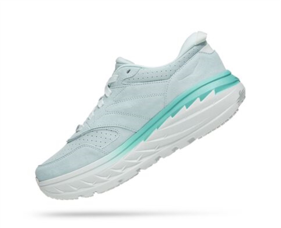Hoka Bondi L Suede Blue Glass Atlantis