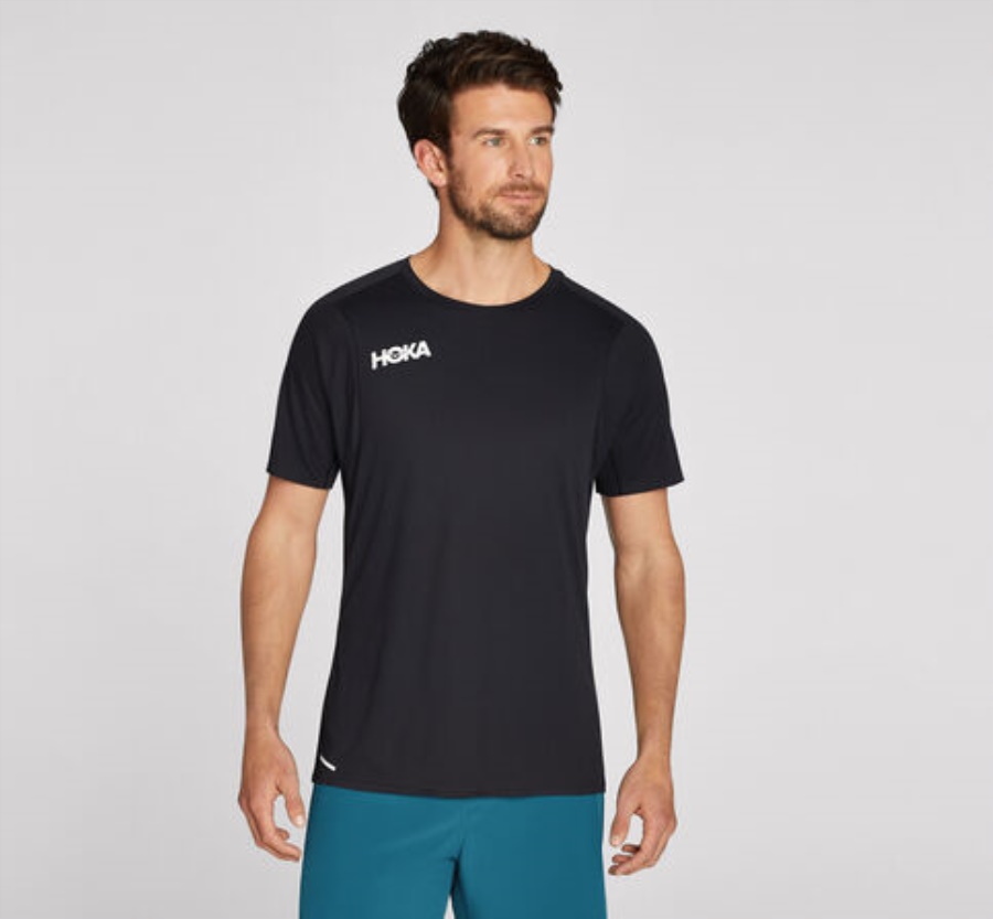 Glide Short Sleeve Hoka Black