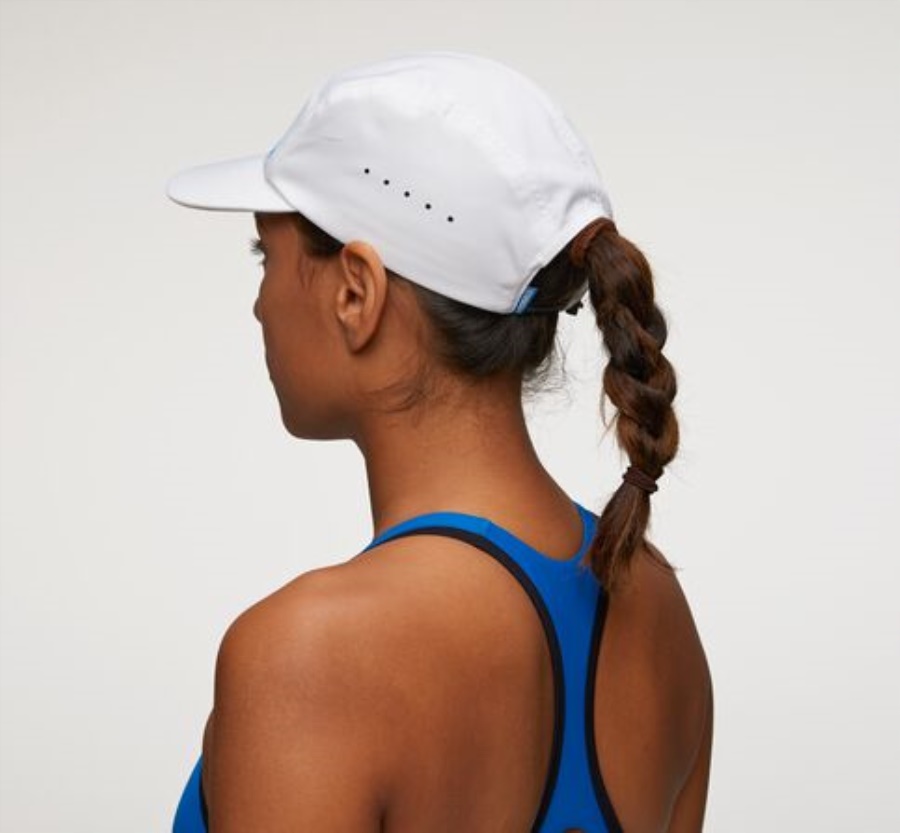 Hoka Performance Hat White Diva Blue
